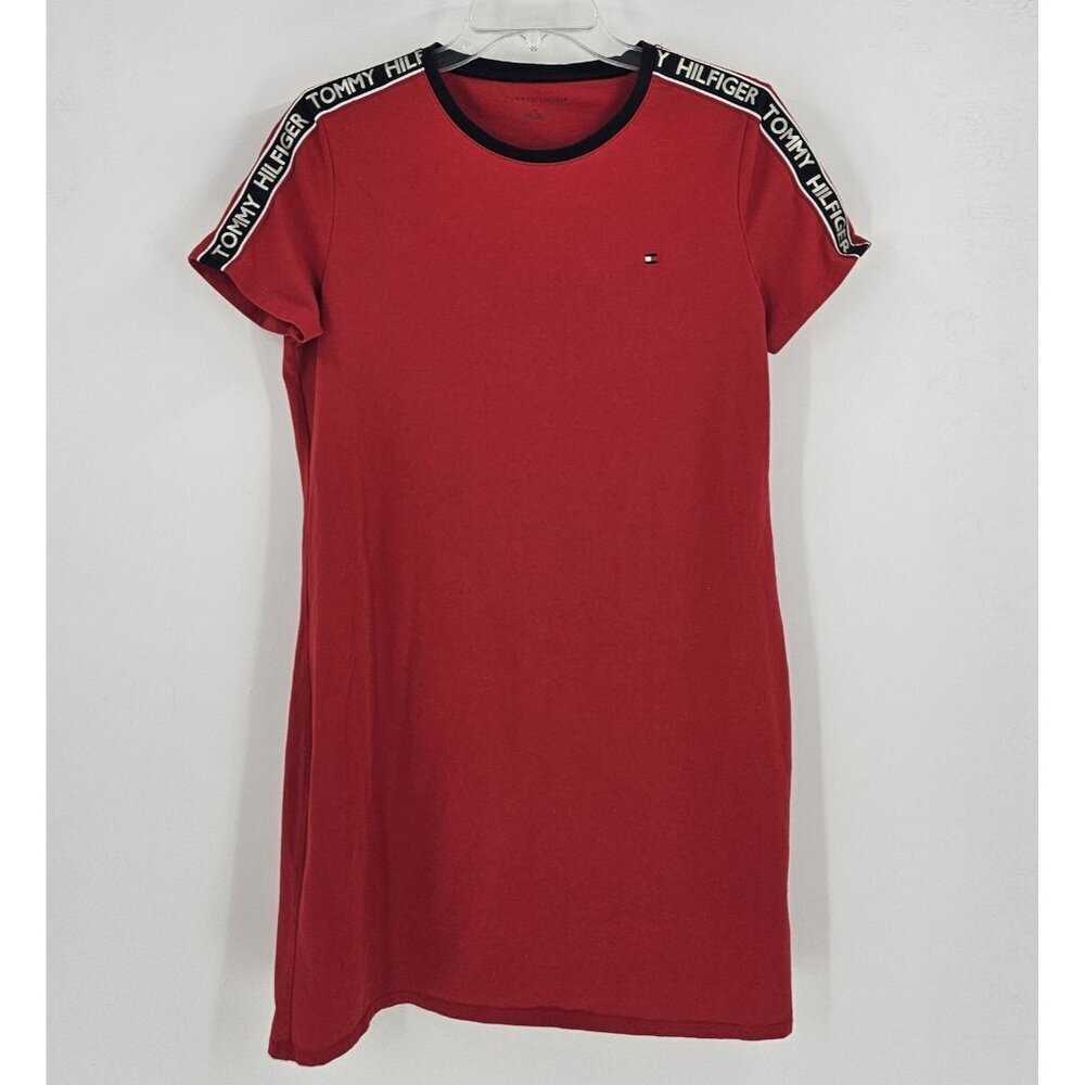 Tommy Hilfiger Women’s Size Medium Red Short Sleeve T-shirt Dress Spring Summer